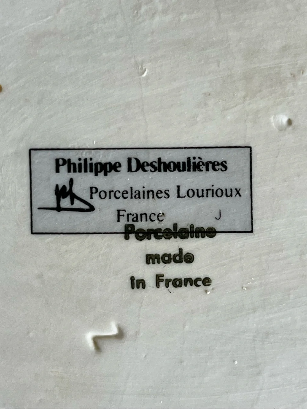 Philippe Deshoulieres Lourioux France Fire Proof Porcelain 12x7.5 Baking Dish